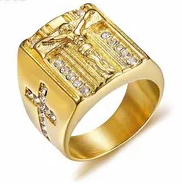 cristo crucificado anillo